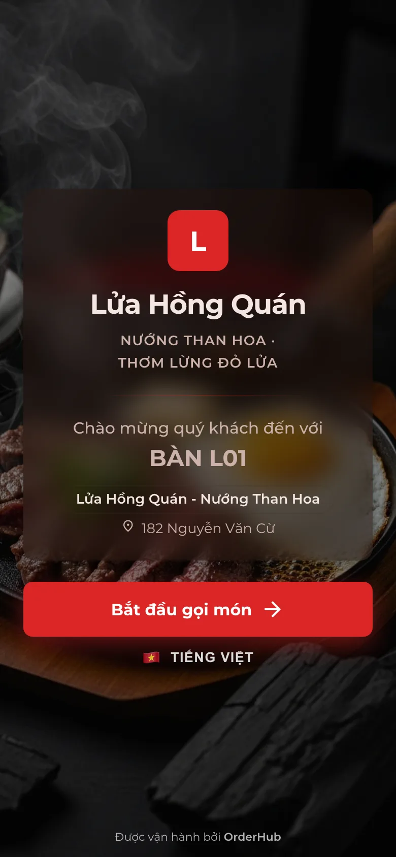 Menu Lửa Hồng Quán