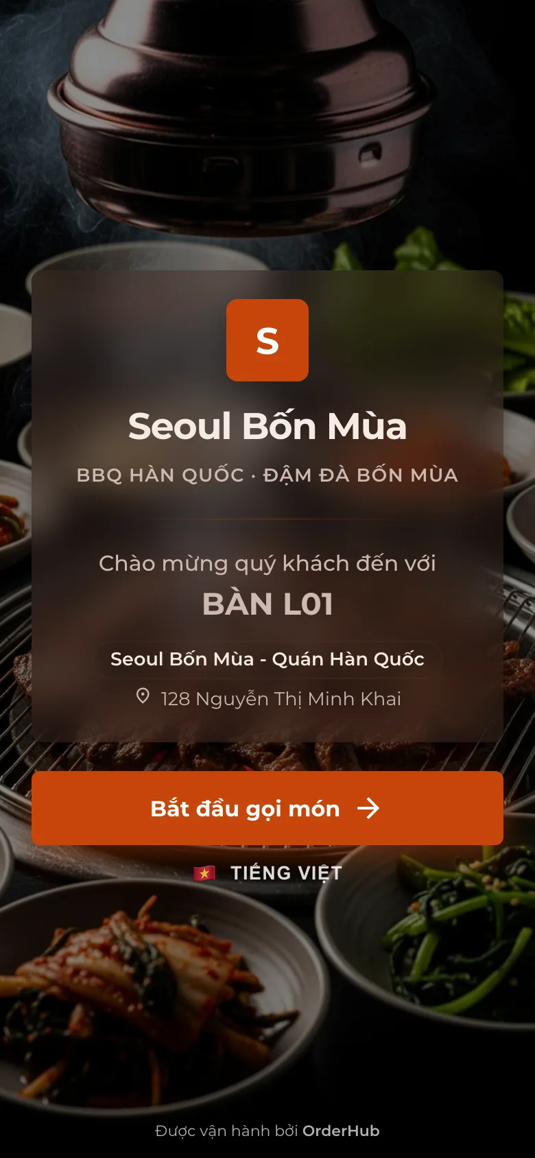 Menu Seoul Bốn Mùa