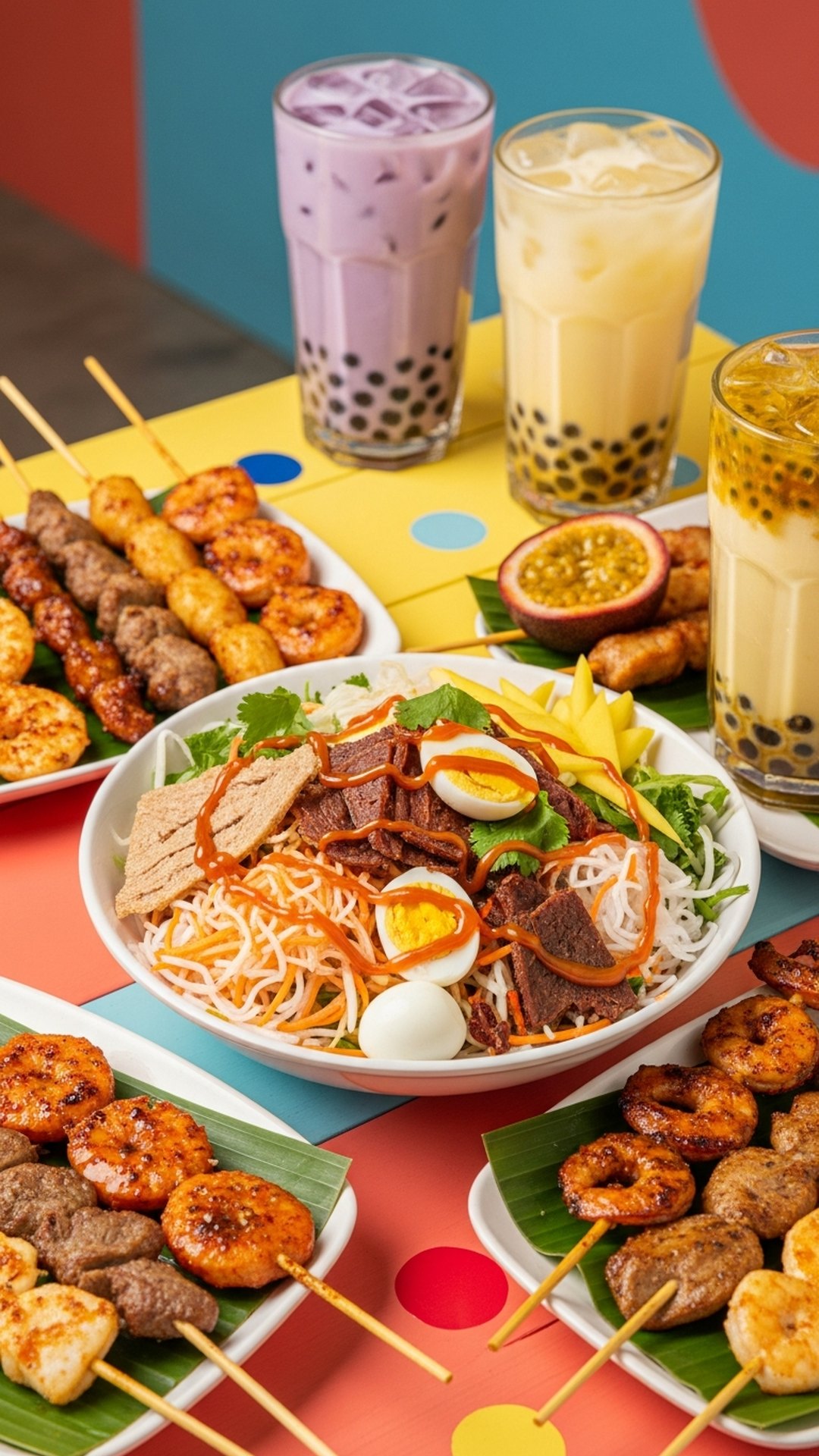 Mẫu giao diện menu Ăn vặt Tuổi Teen