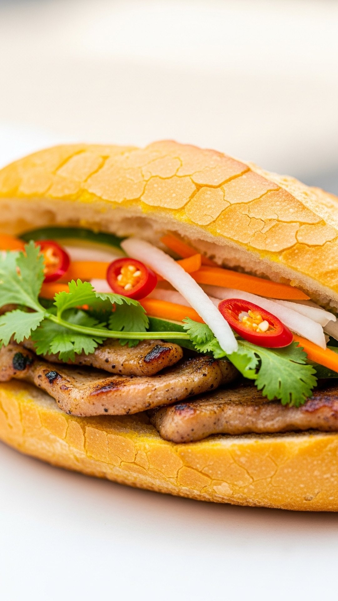 Mẫu giao diện menu Bánh mì Sài Gòn