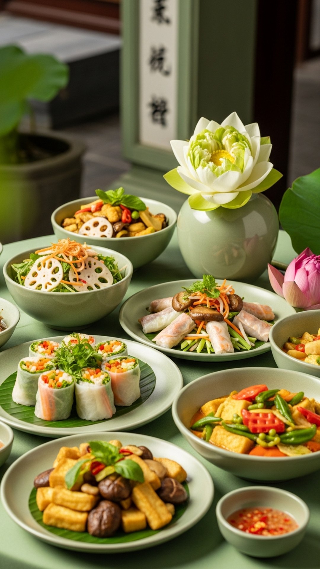Mẫu giao diện menu Cơm chay An Lạc