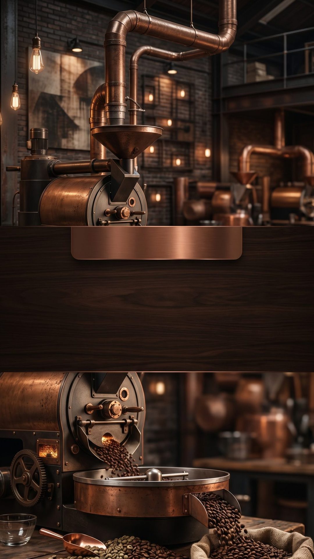 Mẫu giao diện menu Roastery Đêm