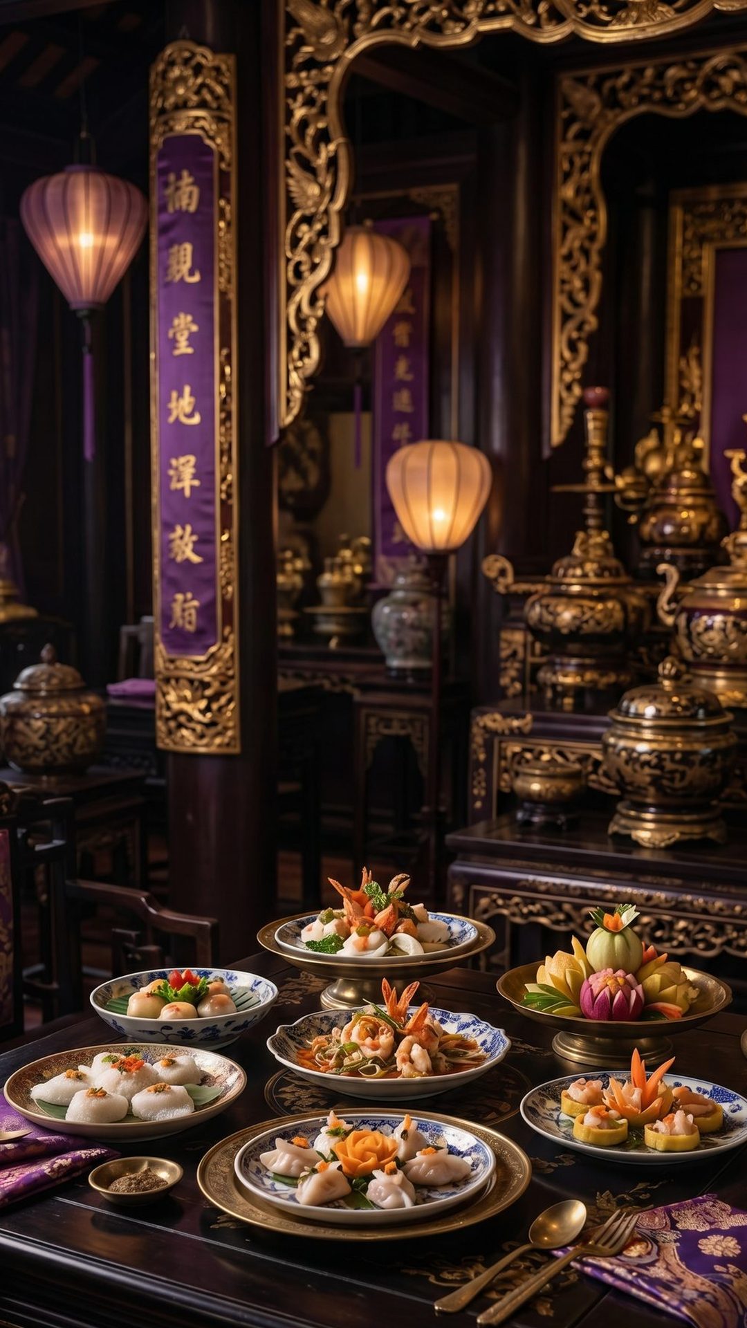 Mẫu giao diện menu Cố đô Huế