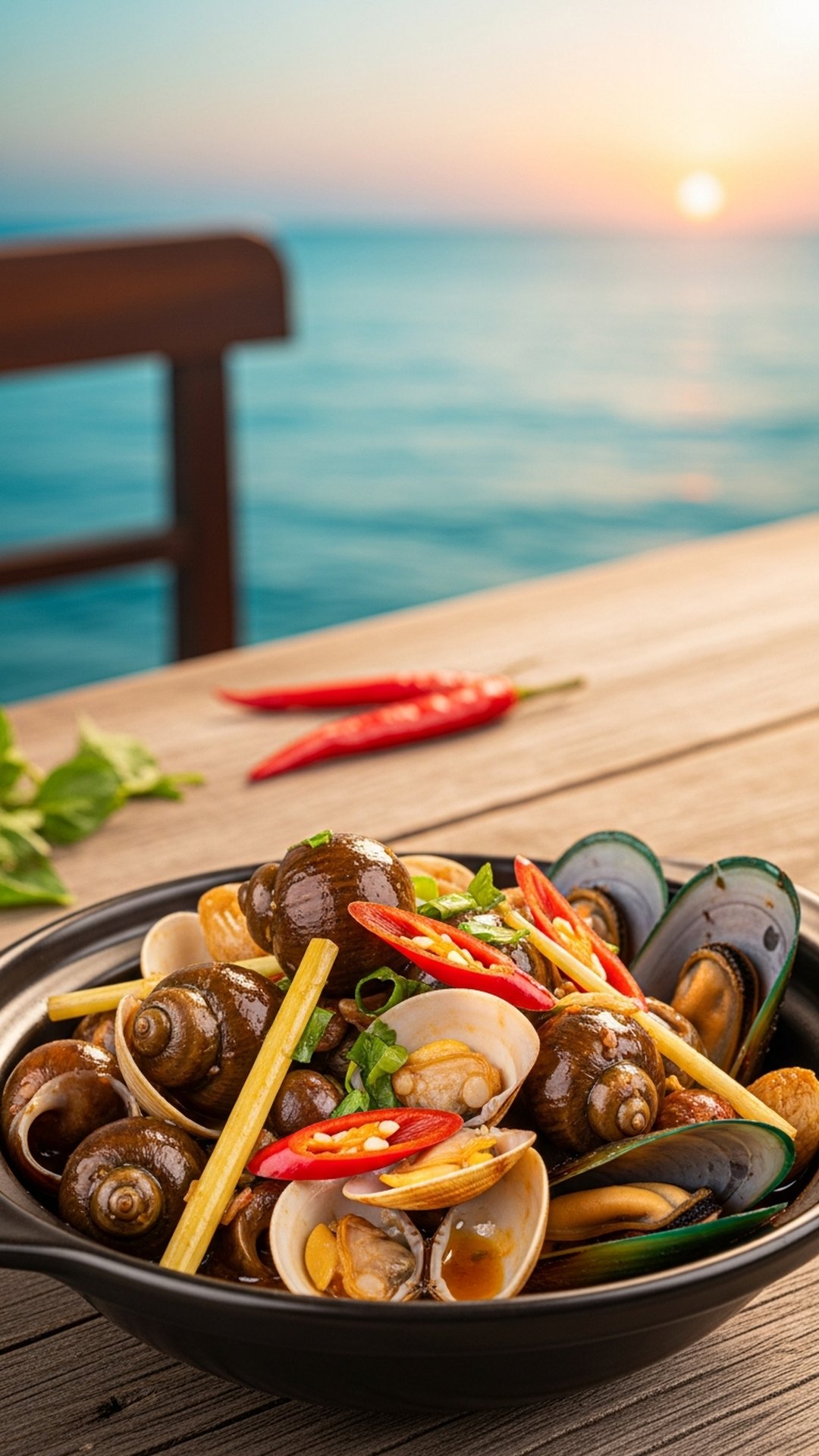 Mẫu giao diện menu Quán ốc vỉa hè